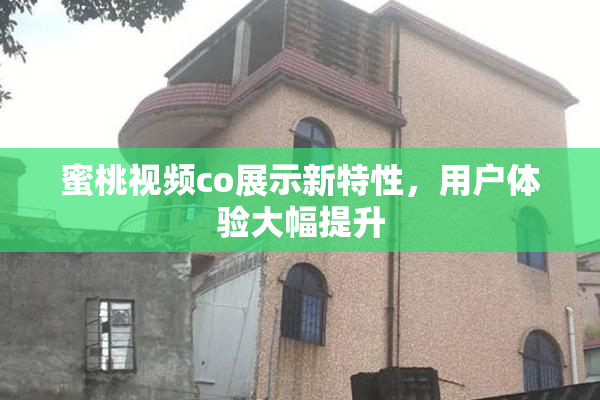 蜜桃视频co展示新特性，用户体验大幅提升
