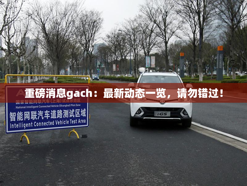 重磅消息gach：最新动态一览，请勿错过！