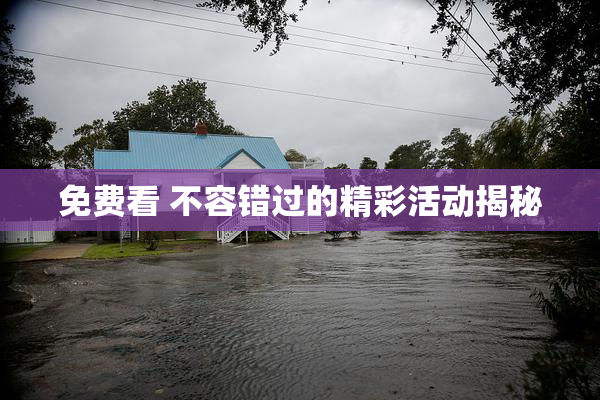 免费看 不容错过的精彩活动揭秘