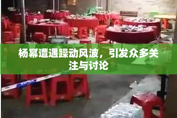 杨幂遭遇躁动风波，引发众多关注与讨论