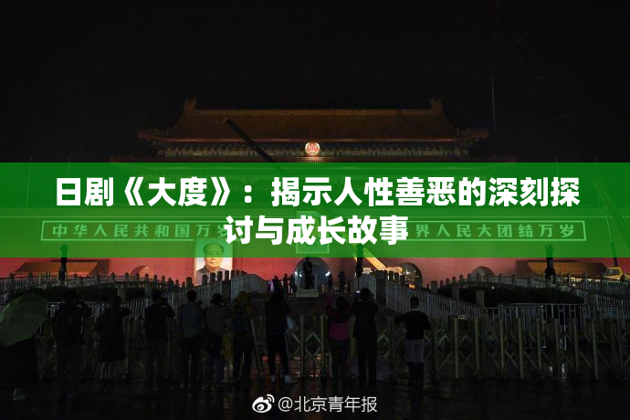 日剧《大度》：揭示人性善恶的深刻探讨与成长故事