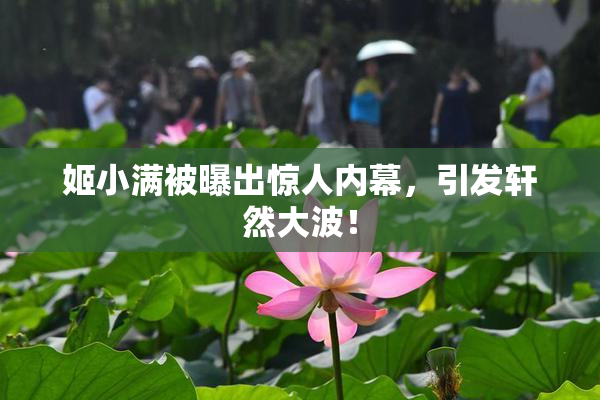 姬小满被曝出惊人内幕，引发轩然大波！