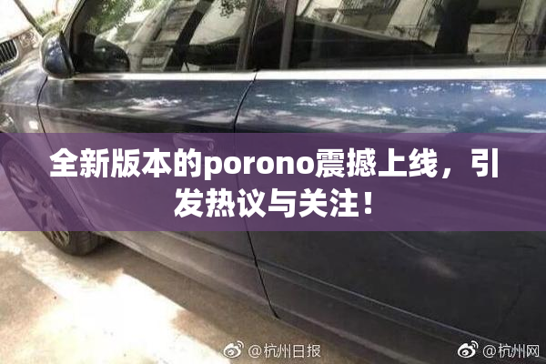 全新版本的porono震撼上线，引发热议与关注！