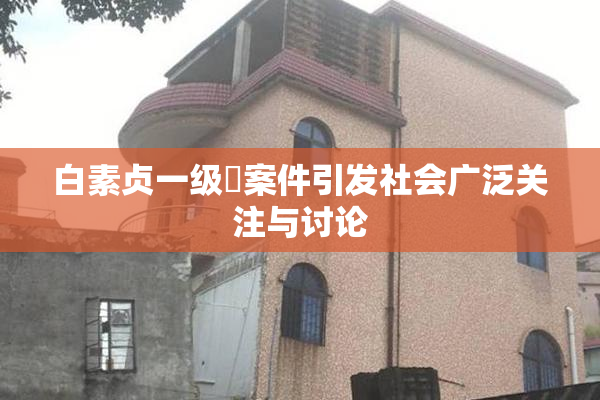 白素贞一级婬案件引发社会广泛关注与讨论