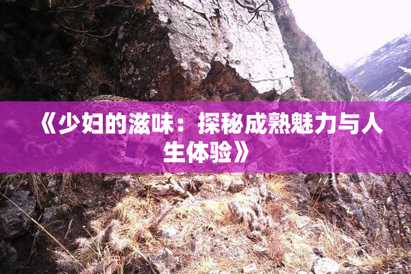 《少妇的滋味：探秘成熟魅力与人生体验》