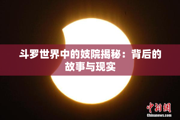 斗罗世界中的妓院揭秘：背后的故事与现实