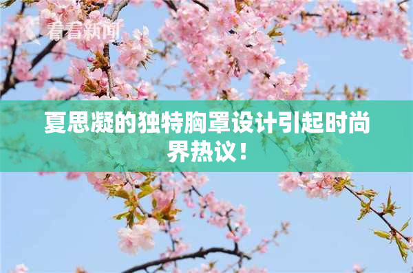 夏思凝的独特胸罩设计引起时尚界热议！