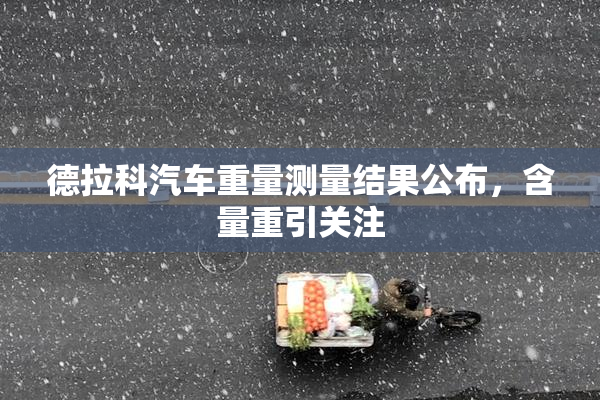 德拉科汽车重量测量结果公布，含量重引关注