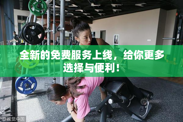 全新的免费服务上线，给你更多选择与便利！