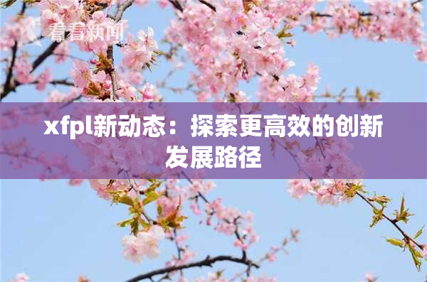 xfpl新动态：探索更高效的创新发展路径