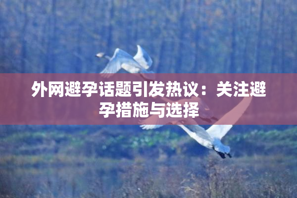 外网避孕话题引发热议：关注避孕措施与选择