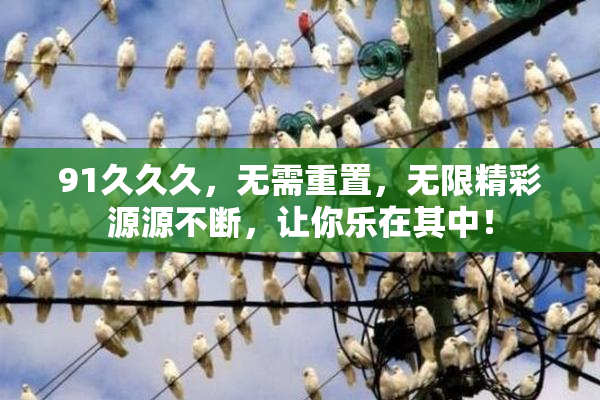 91久久久，无需重置，无限精彩源源不断，让你乐在其中！