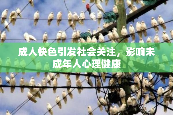 成人快色引发社会关注，影响未成年人心理健康