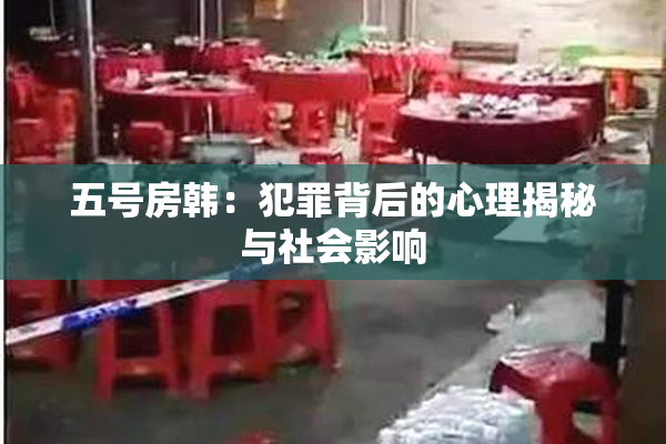 五号房韩：犯罪背后的心理揭秘与社会影响
