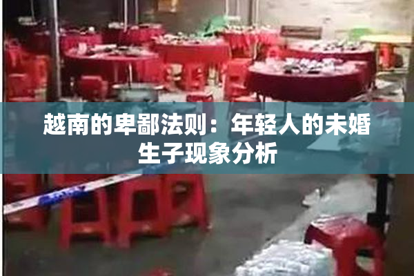 越南的卑鄙法则：年轻人的未婚生子现象分析