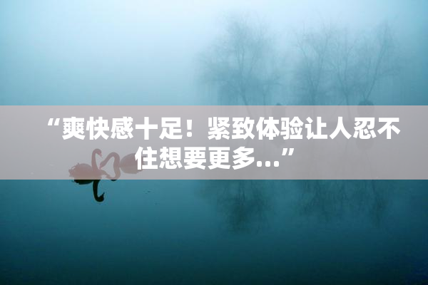 “爽快感十足！紧致体验让人忍不住想要更多…”