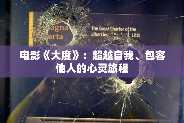电影《大度》：超越自我、包容他人的心灵旅程