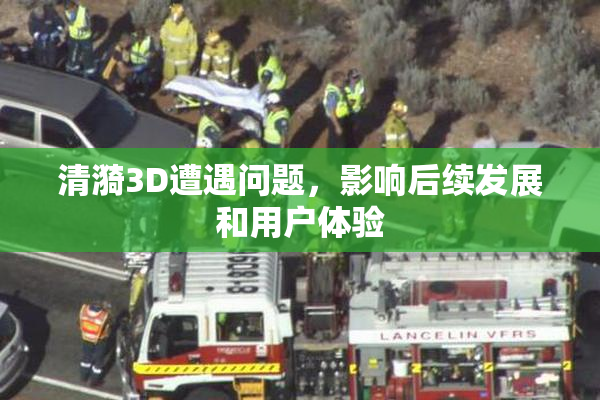 清漪3D遭遇问题，影响后续发展和用户体验