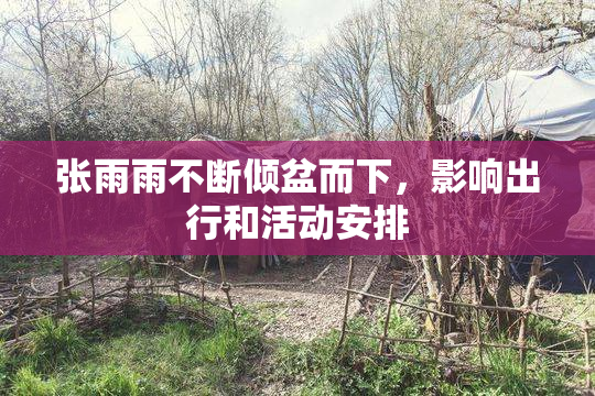 张雨雨不断倾盆而下，影响出行和活动安排