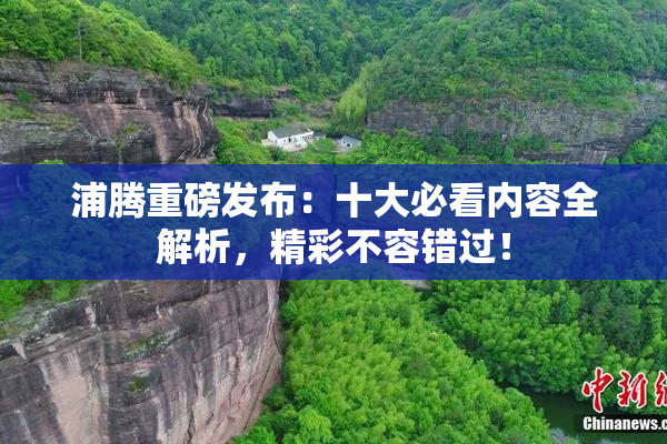 浦腾重磅发布：十大必看内容全解析，精彩不容错过！