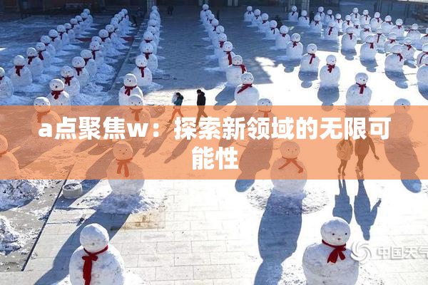 a点聚焦w：探索新领域的无限可能性