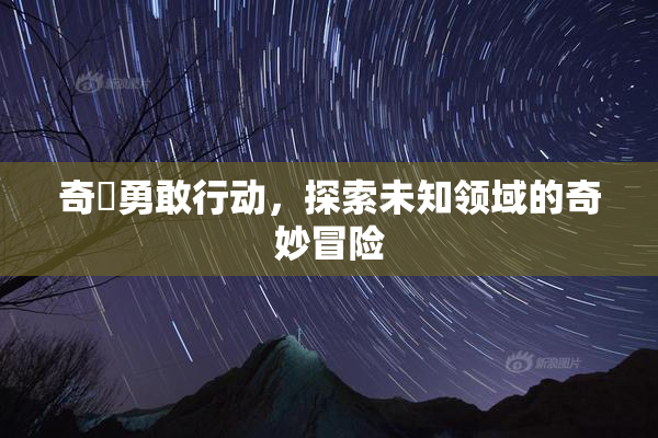 奇犽勇敢行动，探索未知领域的奇妙冒险