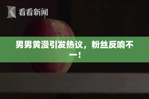 男男黄漫引发热议，粉丝反响不一！