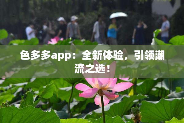 色多多app：全新体验，引领潮流之选！