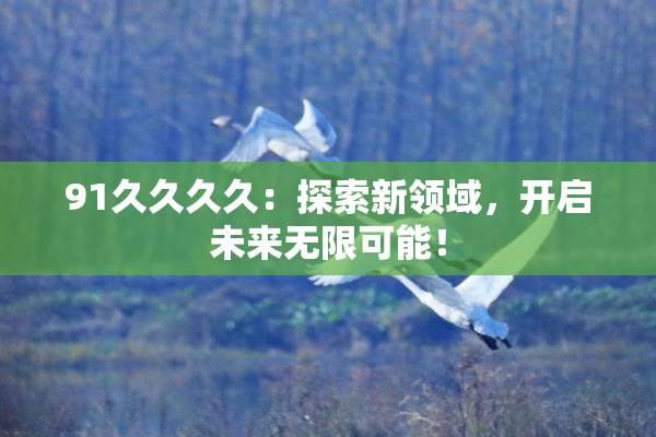 91久久久久：探索新领域，开启未来无限可能！