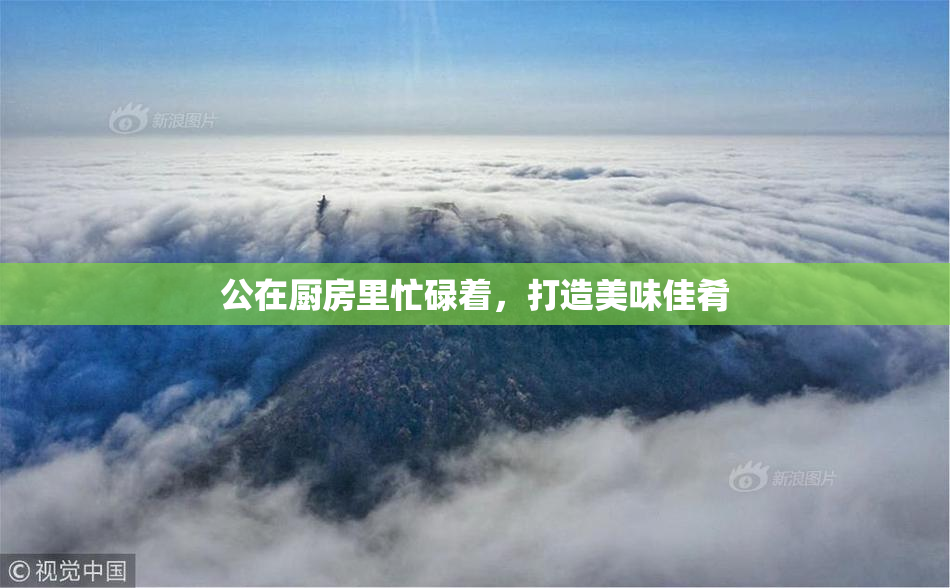 公在厨房里忙碌着，打造美味佳肴
