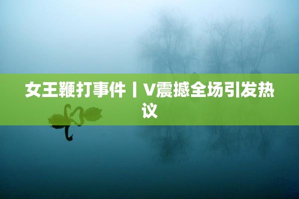 女王鞭打事件丨V震撼全场引发热议