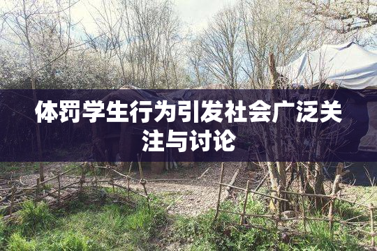 体罚学生行为引发社会广泛关注与讨论