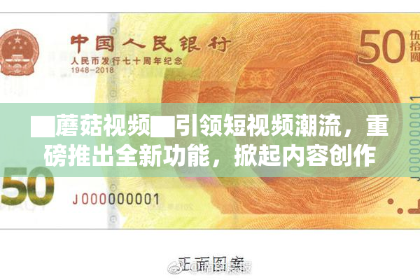 ▇蘑菇视频▇引领短视频潮流，重磅推出全新功能，掀起内容创作热潮！