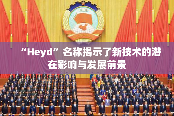 “Heyd”名称揭示了新技术的潜在影响与发展前景