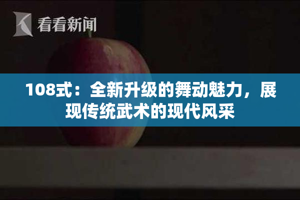 108式：全新升级的舞动魅力，展现传统武术的现代风采