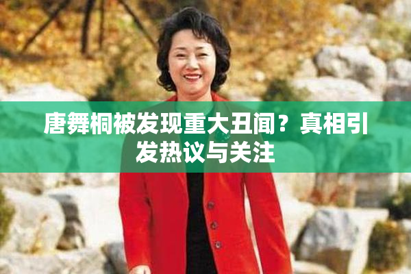 唐舞桐被发现重大丑闻？真相引发热议与关注