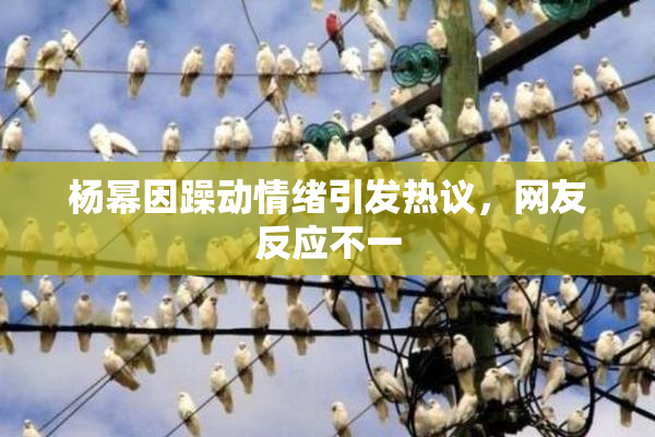 杨幂因躁动情绪引发热议，网友反应不一