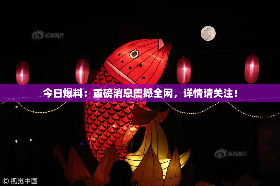 今日爆料：重磅消息震撼全网，详情请关注！
