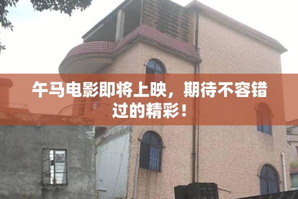 午马电影即将上映，期待不容错过的精彩！