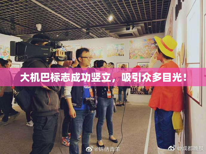 大机巴标志成功竖立，吸引众多目光！