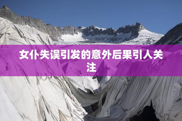 女仆失误引发的意外后果引人关注
