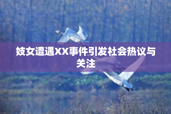 妓女遭遇XX事件引发社会热议与关注