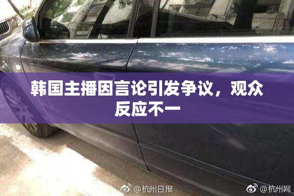 韩国主播因言论引发争议，观众反应不一
