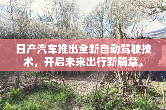 日产汽车推出全新自动驾驶技术，开启未来出行新篇章。