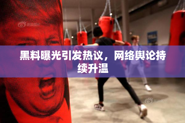 黑料曝光引发热议，网络舆论持续升温