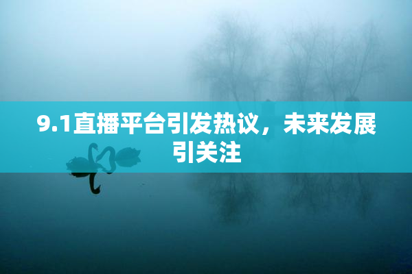 9.1直播平台引发热议，未来发展引关注
