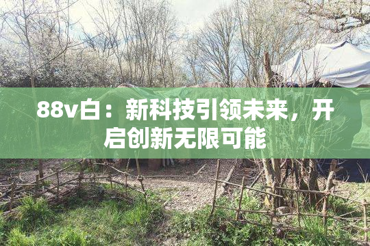 88v白：新科技引领未来，开启创新无限可能