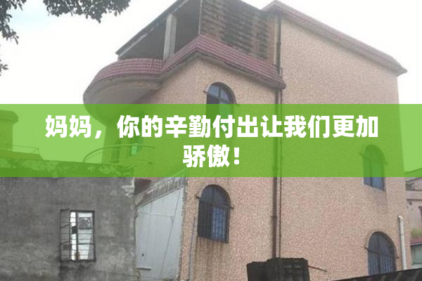 妈妈，你的辛勤付出让我们更加骄傲！