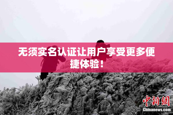 无须实名认证让用户享受更多便捷体验！