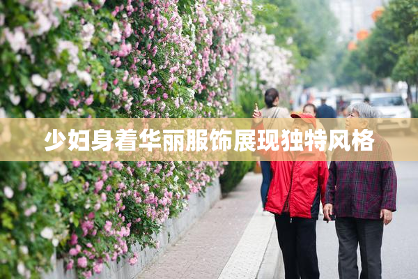 少妇身着华丽服饰展现独特风格